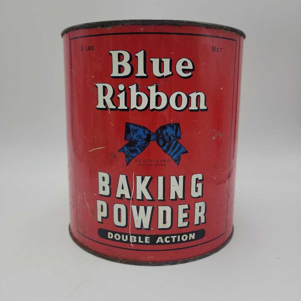 Blue Ribbon Baking Powder Tin (DR)