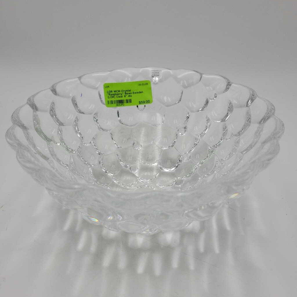 MCM Crystal "Raspberry" Bowl-Sweden (LOR)