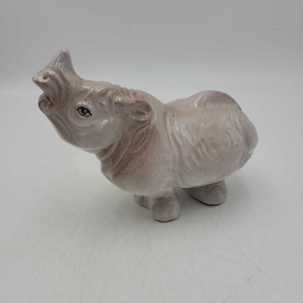 San Marco Italy Terracotta Glazed Rhinoceros Figurine (BG) 3