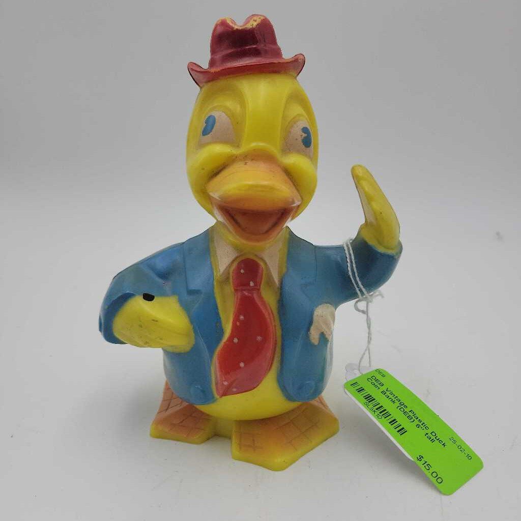 Vintage Plastic Duck Coin Bank (DEB)