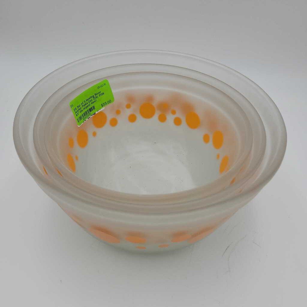 Set of 3 Nesting Bowl Anchor Polka Dot (DS) 3129