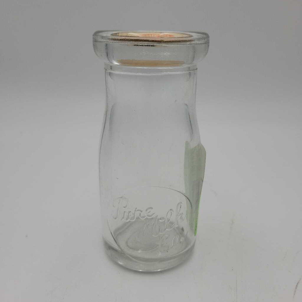 Quarter Pint Milk Bottle Pure Milk Company Hamilton (JEF)