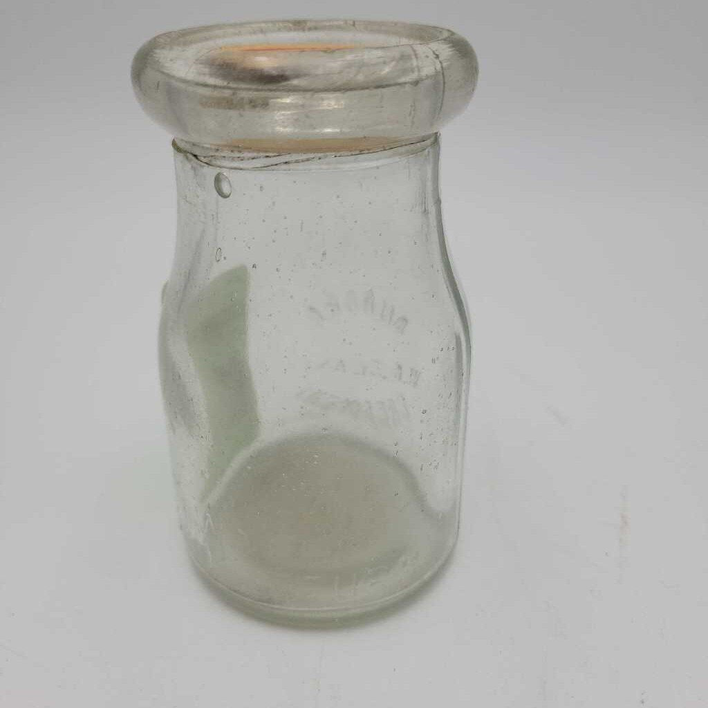 Quarter Pint Milk Bottle Aurora WA Slaney Creamery (JEF)