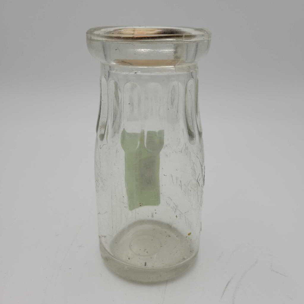 Quarter Pint Milk Bottle Farmer's Cream (JEF)