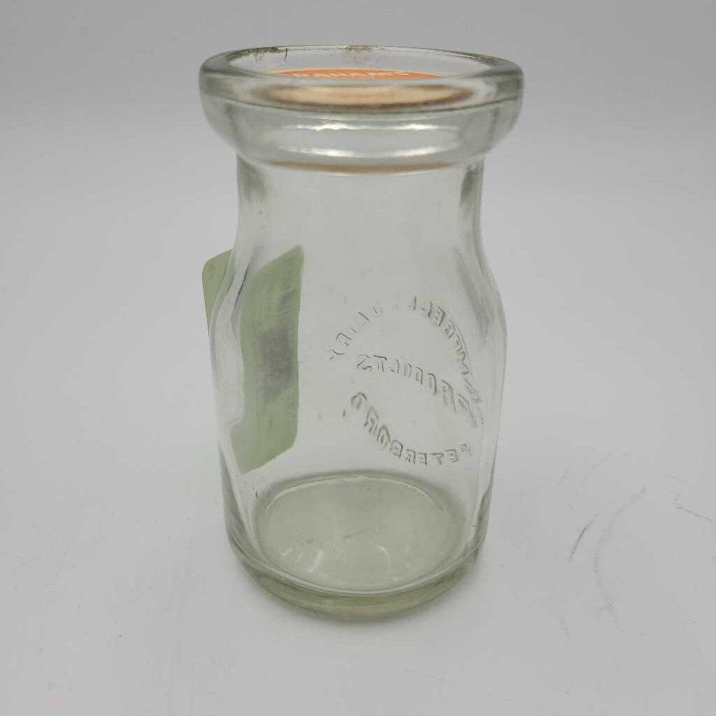 Quarter Pint Milk Bottle Campbell's Dairy Products Peterboro (JEF)