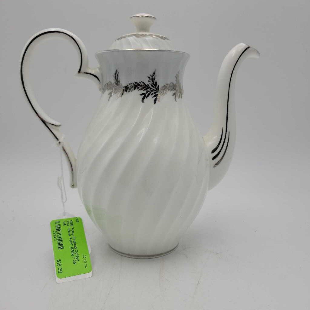 Foley England Coffee Pot "Silver Fern" (DEB)