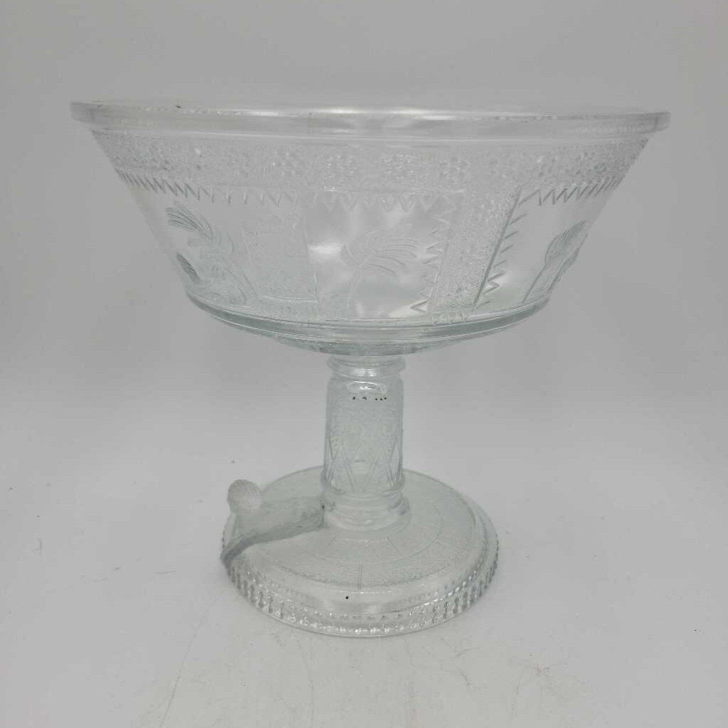 Antique Press Glass open Compote (DEB)