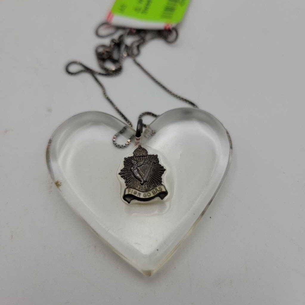 WW 2 Irish Regiment Silver Sweet heart Neclace (JL)