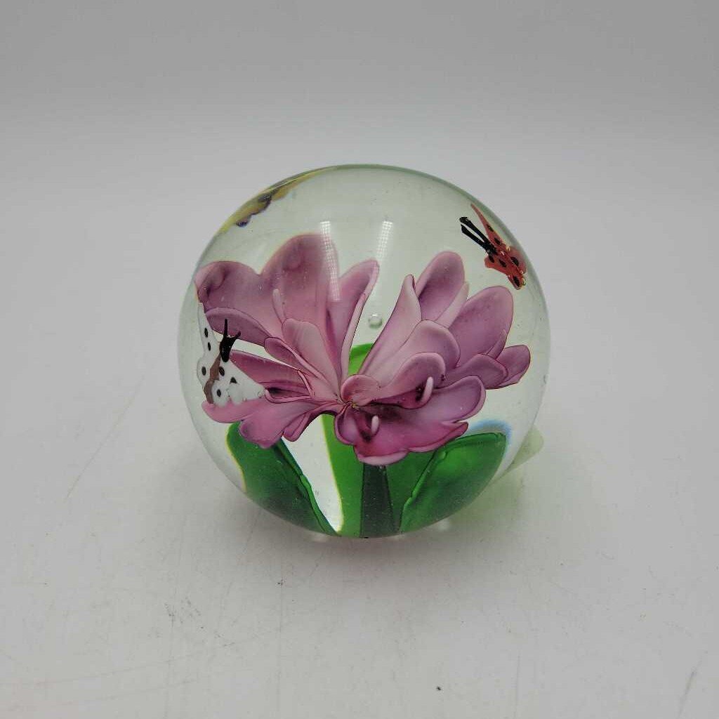 Flowers & Butterflies Paperweight (TWS)