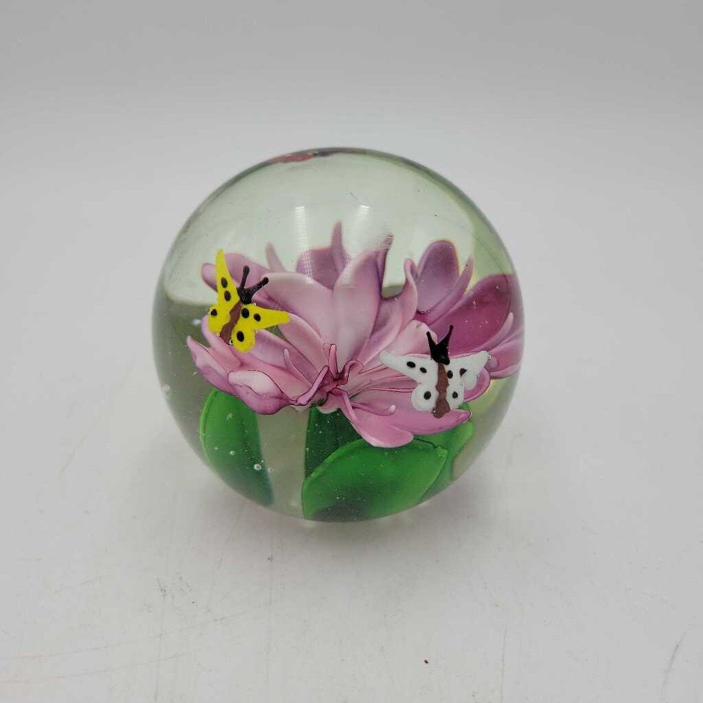Flowers & Butterflies Paperweight (TWS)