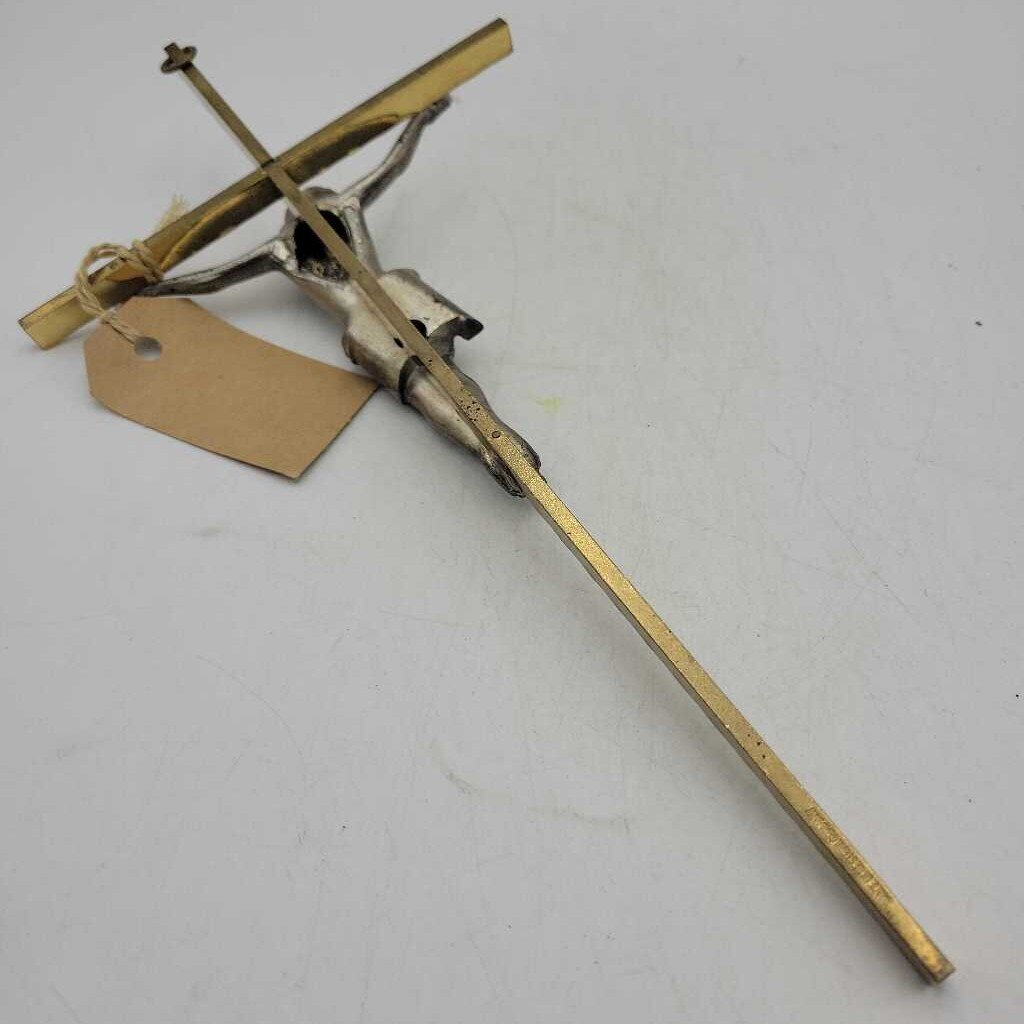 Brass Crucifix . 12" (TWS)