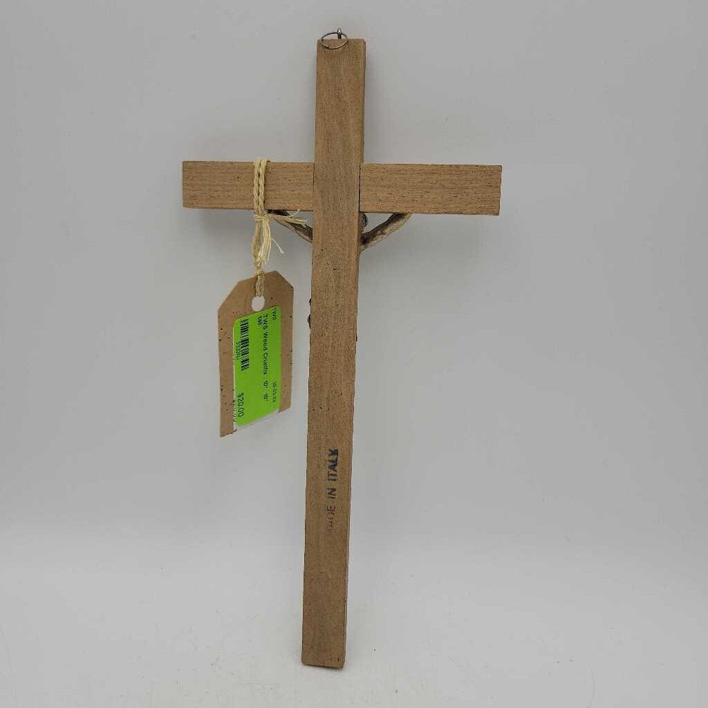 Wood Crucifix . 10"