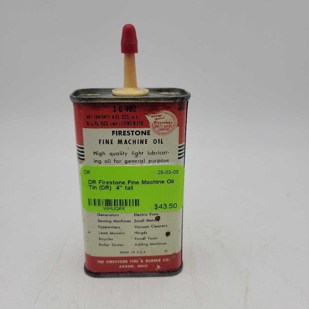 Firestone Fine Machine Oil Tin (DR)