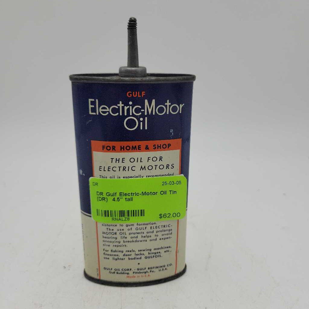 Gulf Electric-Motor Oil Tin (DR)