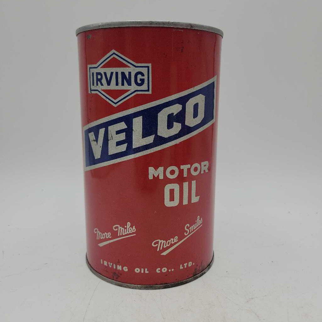 Irving Oil Velco Tin Velco Motor oil Can (JEF)