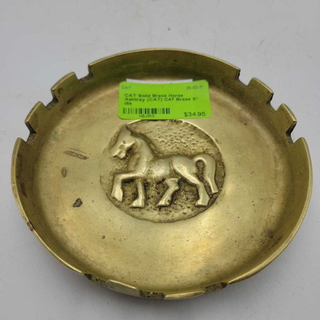 Solid Brass Horse Ashtray (CAT) C47