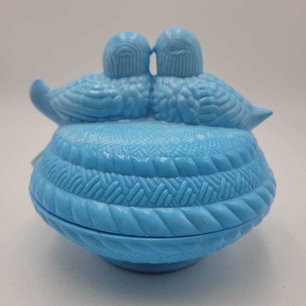 Antique Heisey Glass Candy Dish Doves (DEB)
