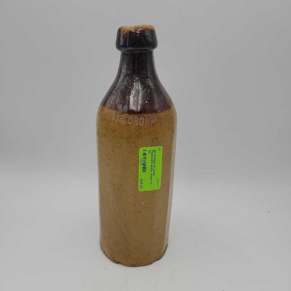 Antique Dr Crock Stoneware bottle Repaired (Jef)