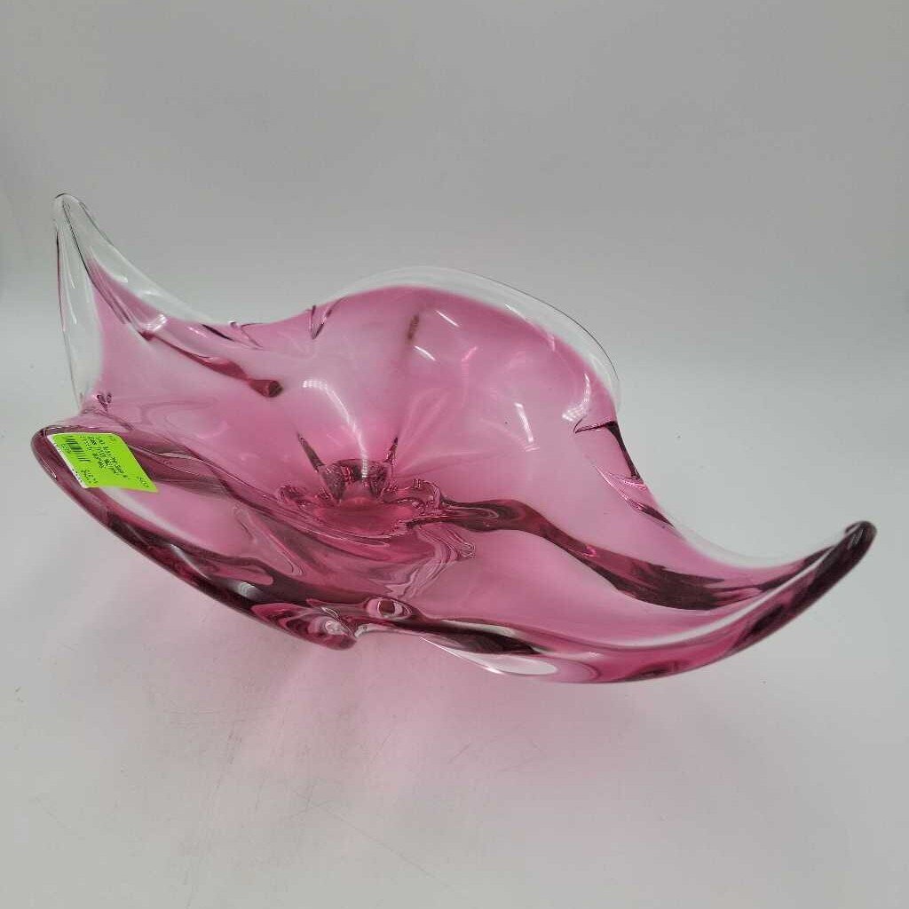 Retro Pink Glass Art Glass (YVO) (503)