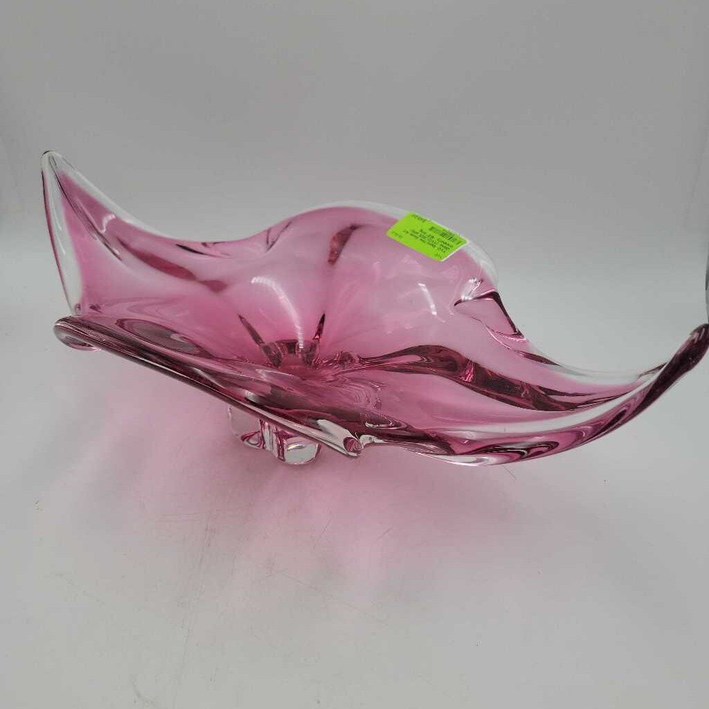 Retro Pink Glass Art Glass (YVO) (503)