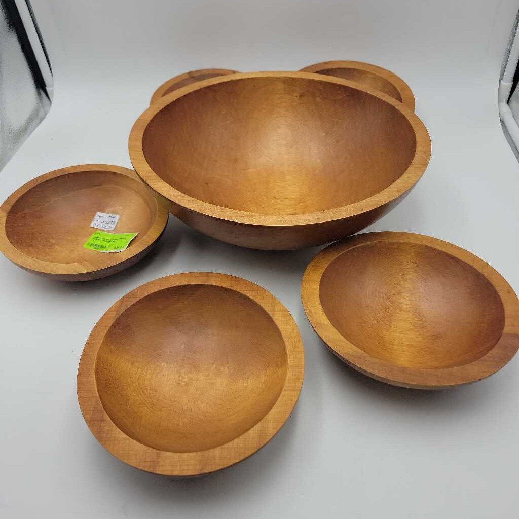 Set of 6 Wood Bowls (KAR)