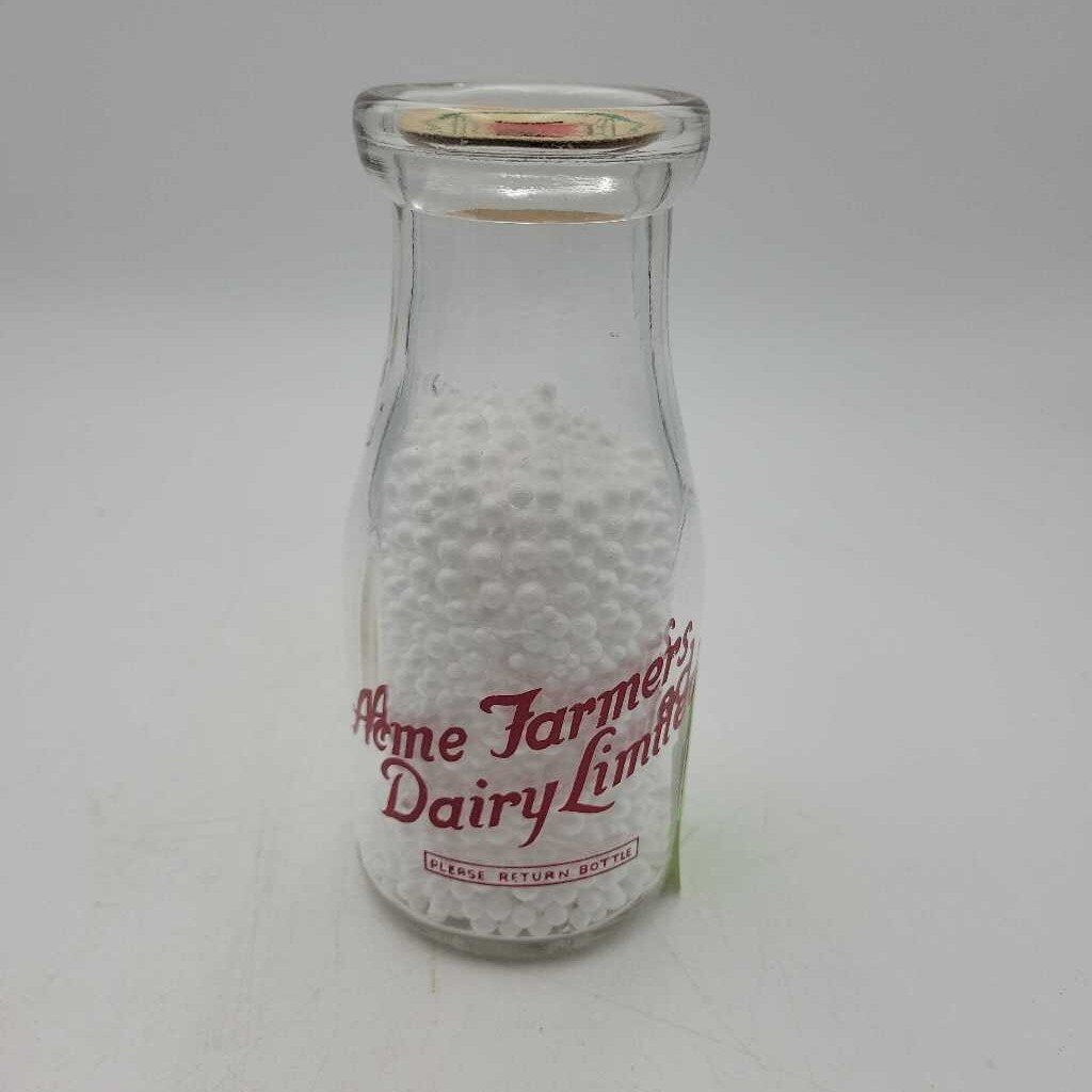 Acme Farmers Dairy Ltd Milk bottle H/P (JEF)