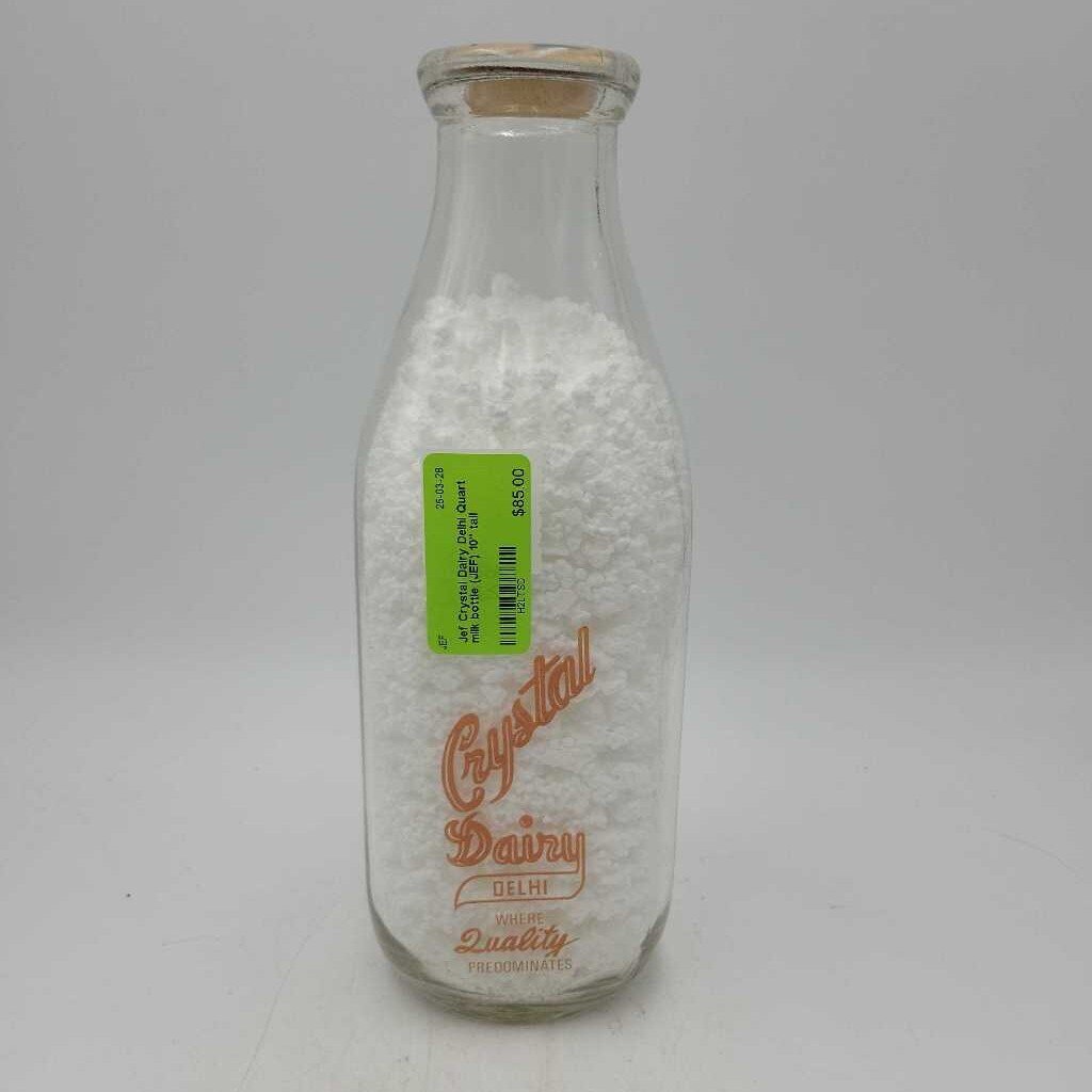 Crystal Dairy Delhi Quart milk bottle (JEF)
