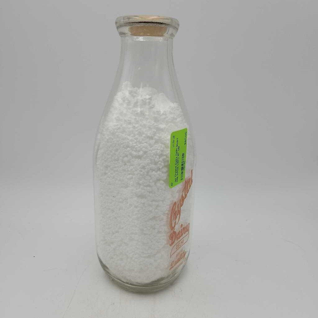 Crystal Dairy Delhi Quart milk bottle (JEF)