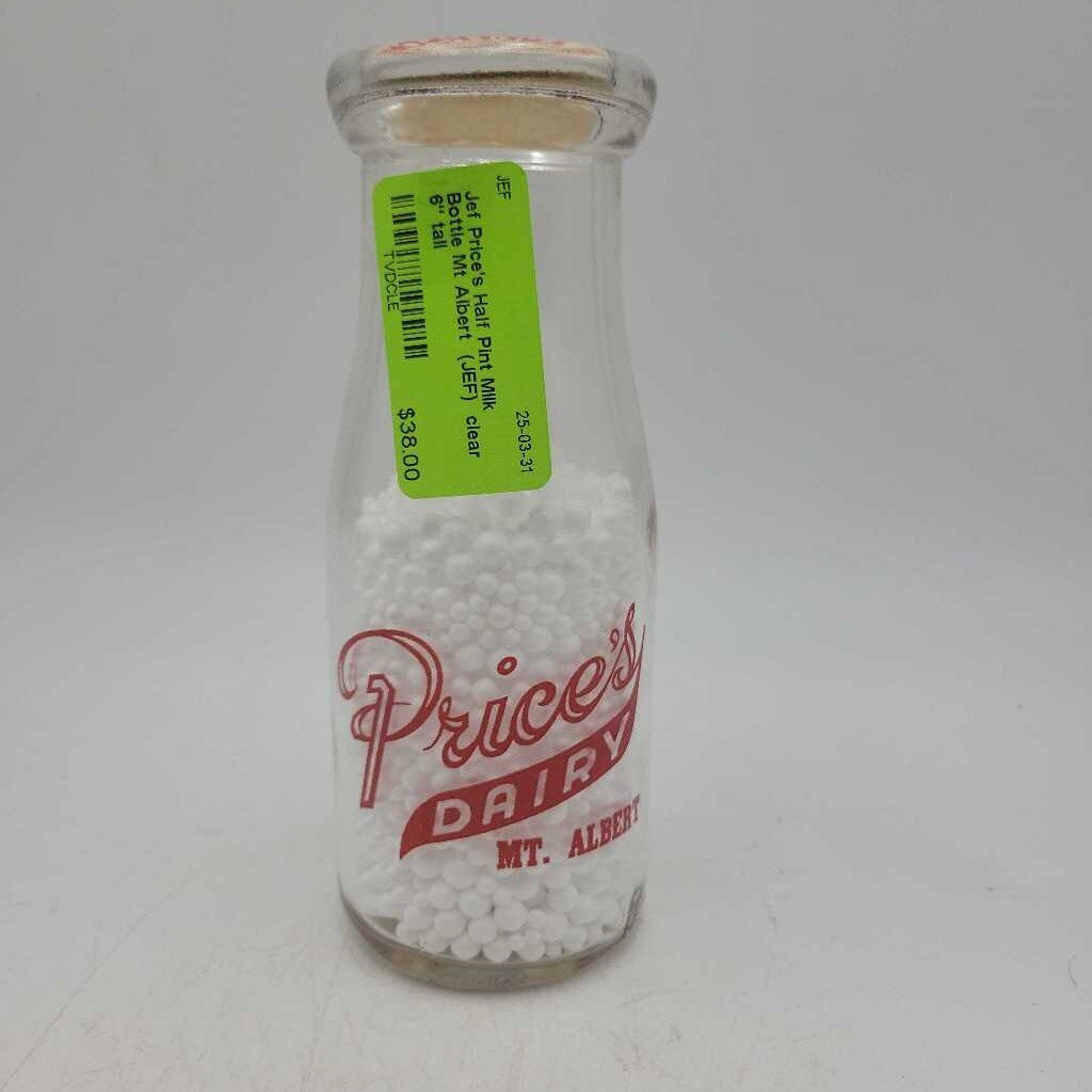 Price's Half Pint Milk Bottle Mt Albert (JEF)
