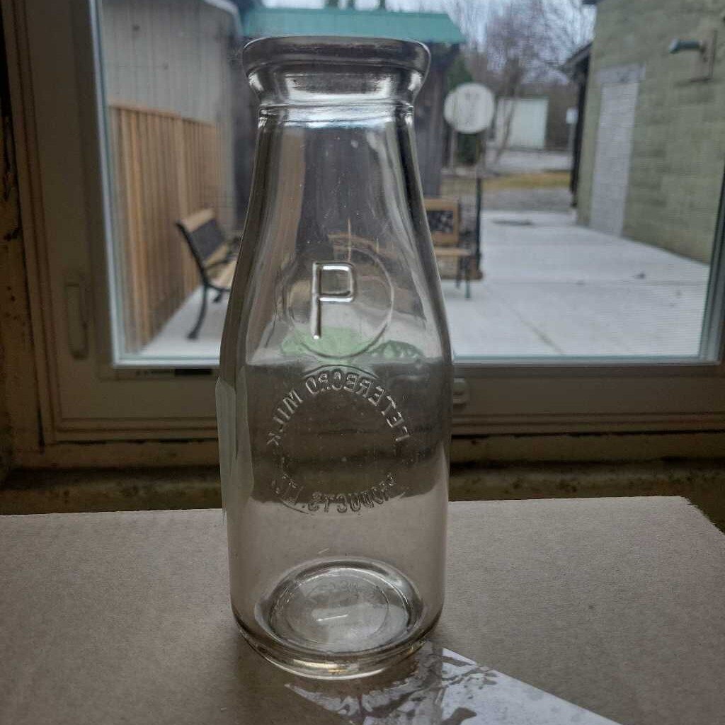 Peterboro Milk Products Pint Milk Bottle (JEF)