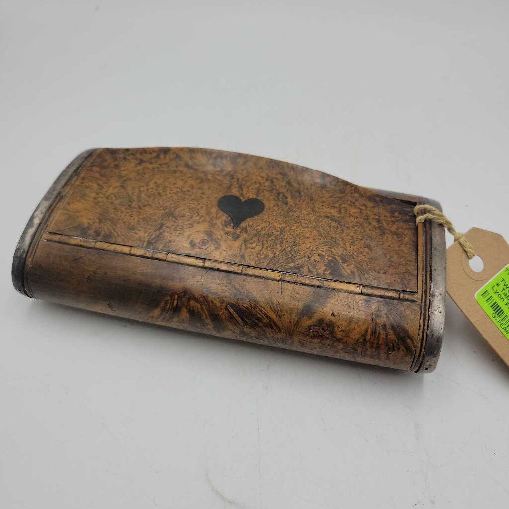Burlwood Box Possibly a Tabletop Snuff Box From Lyon France (TWS)