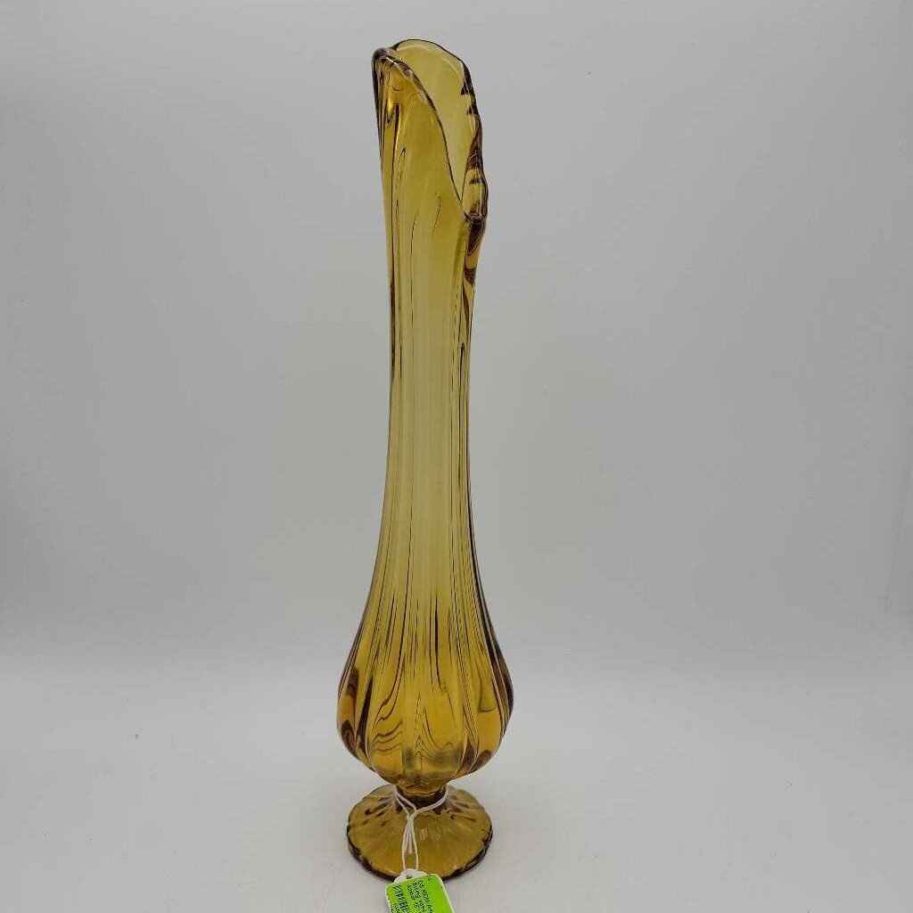 MCM Amber Art Glass Swing vase Viking (DS) 2940