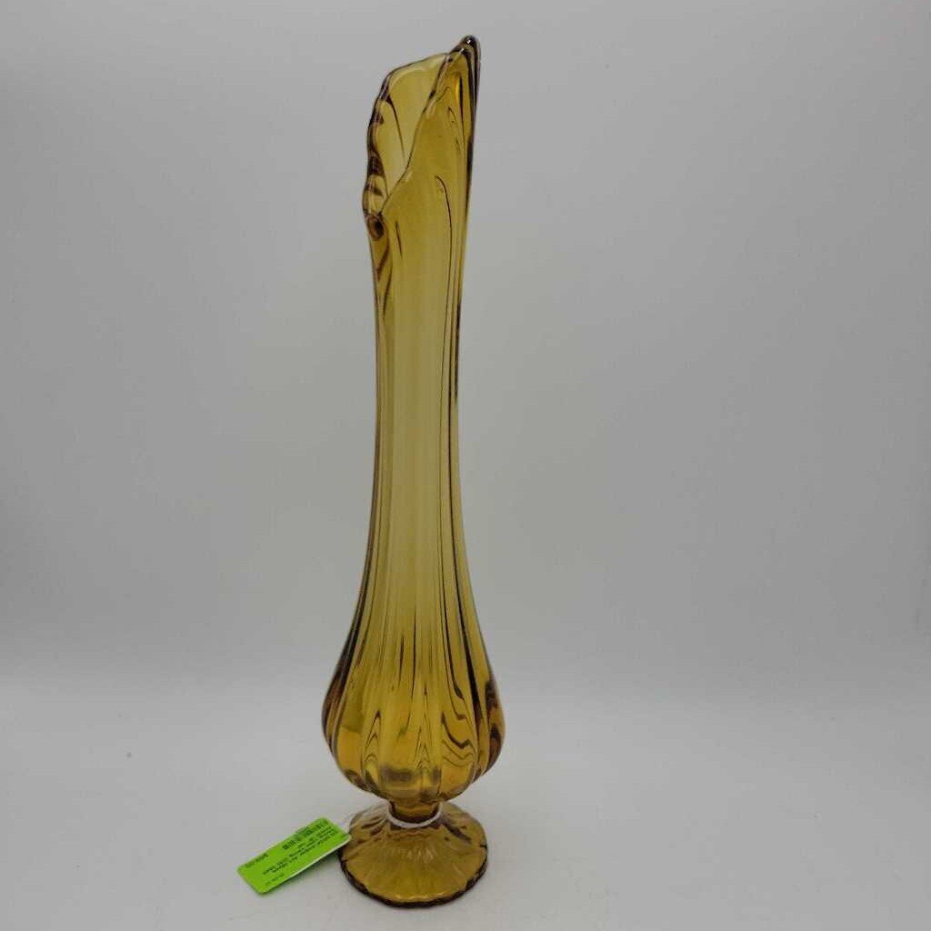 MCM Amber Art Glass Swing vase Viking (DS) 2940