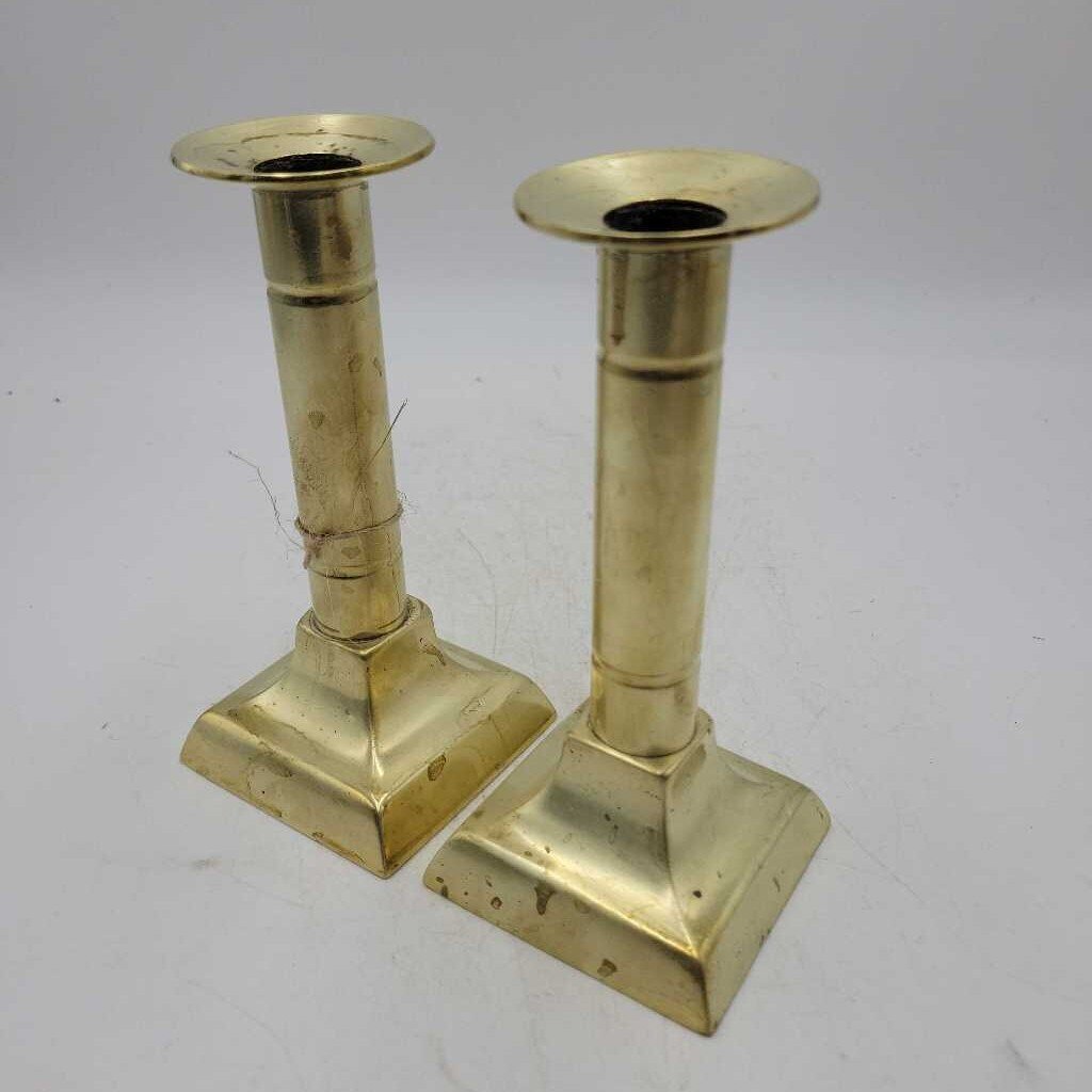 Brass Candlesticks (Set of 2) (OH)
