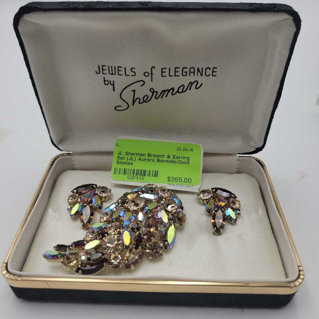 Sherman Brooch & Earring Set (JL)