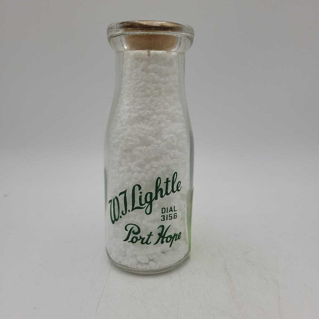 W.J. Lightle Port Hope Half Pint Milk Bottle (Jef)