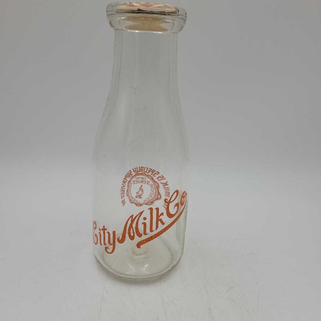City Milk Co. Pint Milk Bottle Hamilton (Jef)