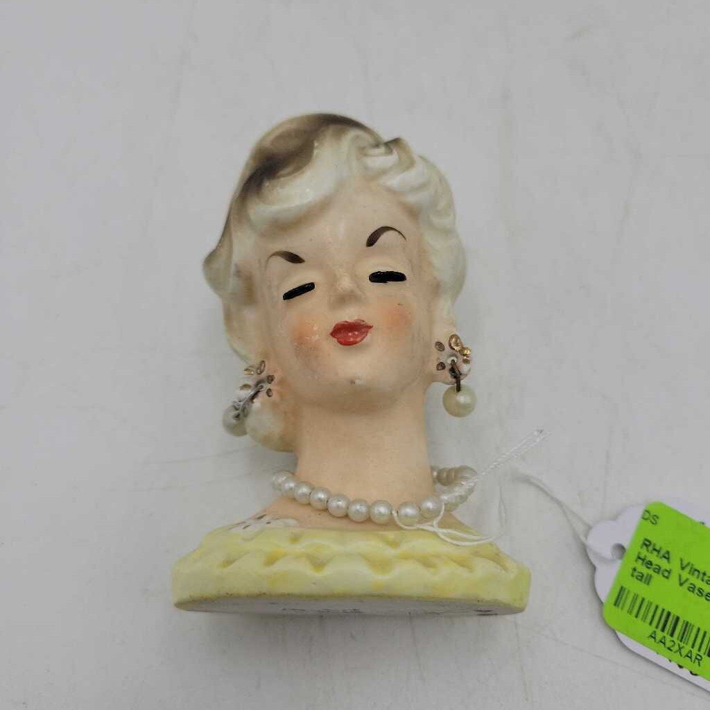 Vintage Miniature Lady Head Vase 1960's (DS) 3226