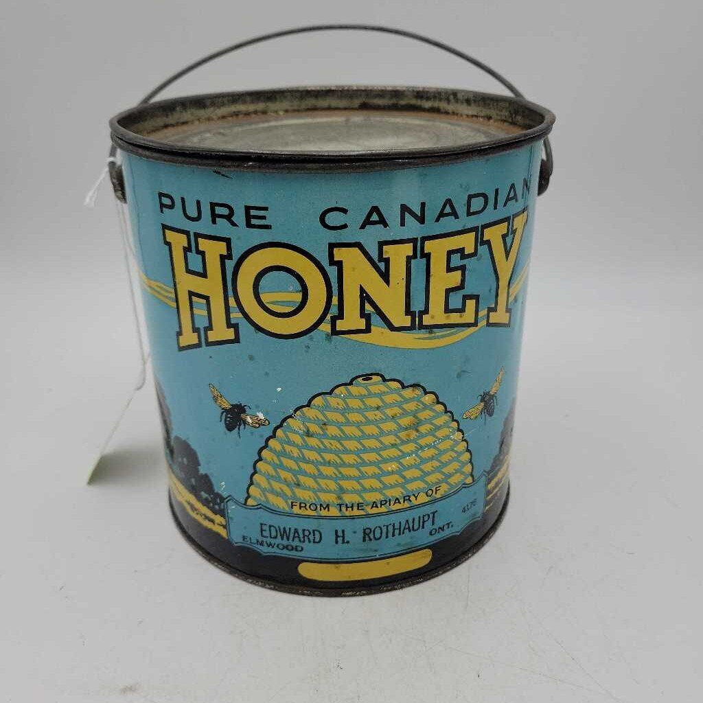 Pure Honey Tin Pail Elmwood Ontario 8 lbs (Jef)