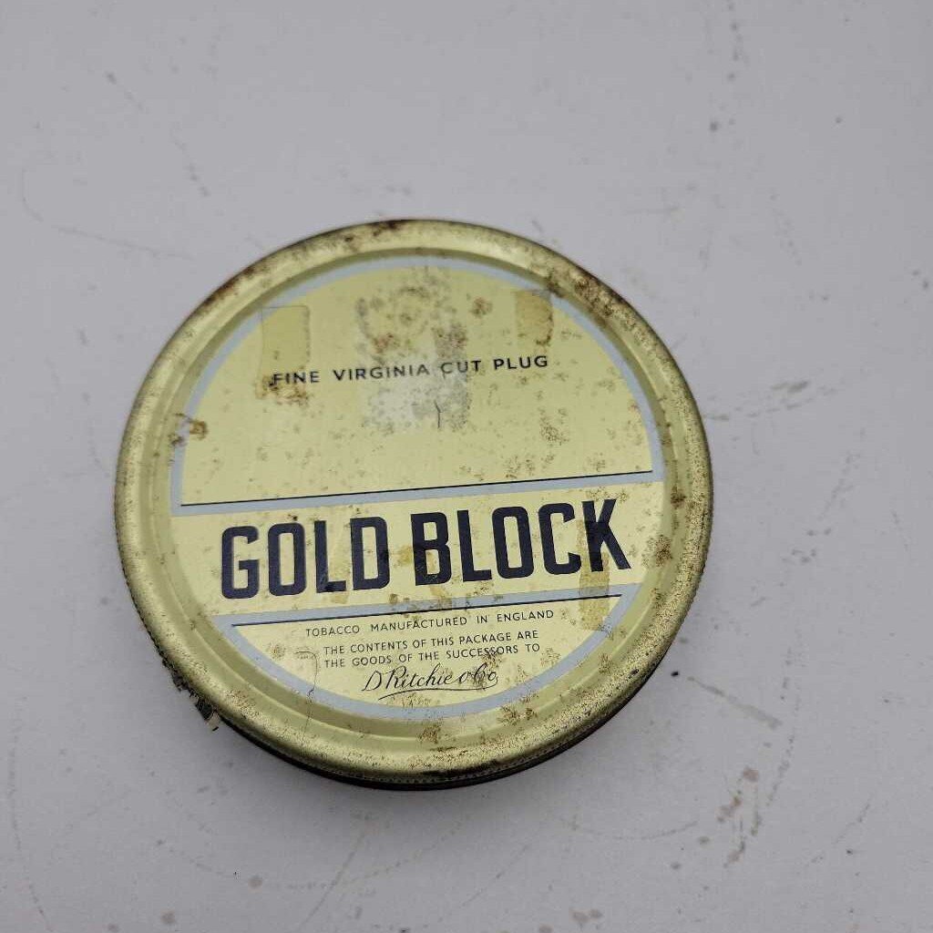 Gold Block Tobacco Tin (jas)