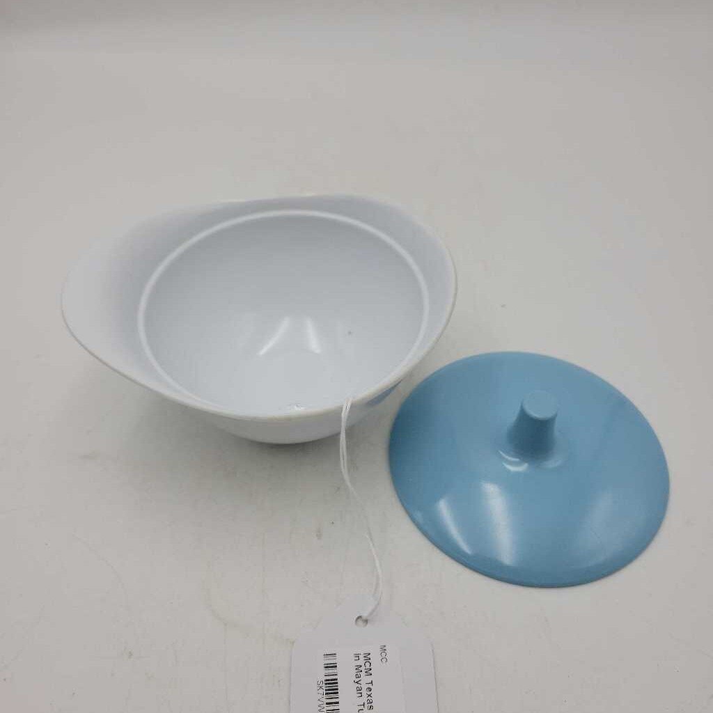 MCM Texas Ware Sugar Bowl in Mayan Turquoise #1077