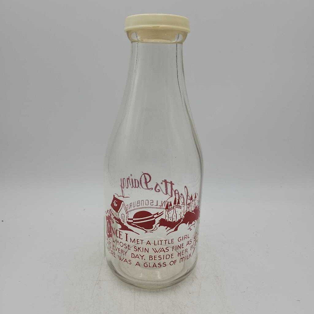 Scott's Dairy Tillsonburg Milk Bottle with lid (JAS) Rare