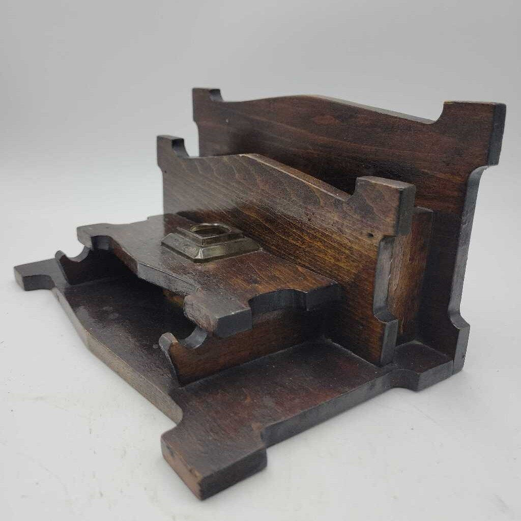 Wooden Letter Holder inkwell Stand (DS) 3252