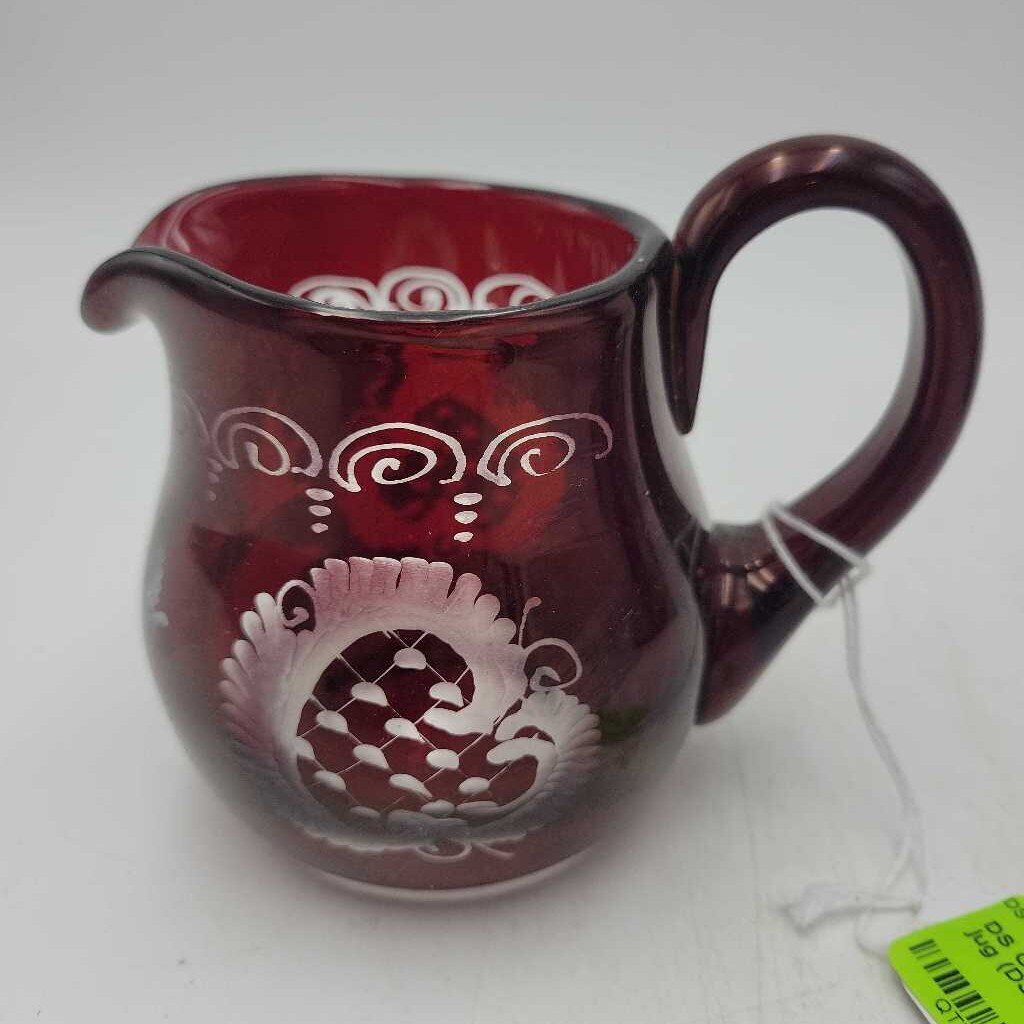 Glass pitcher Bohemian jug (DS) 3279