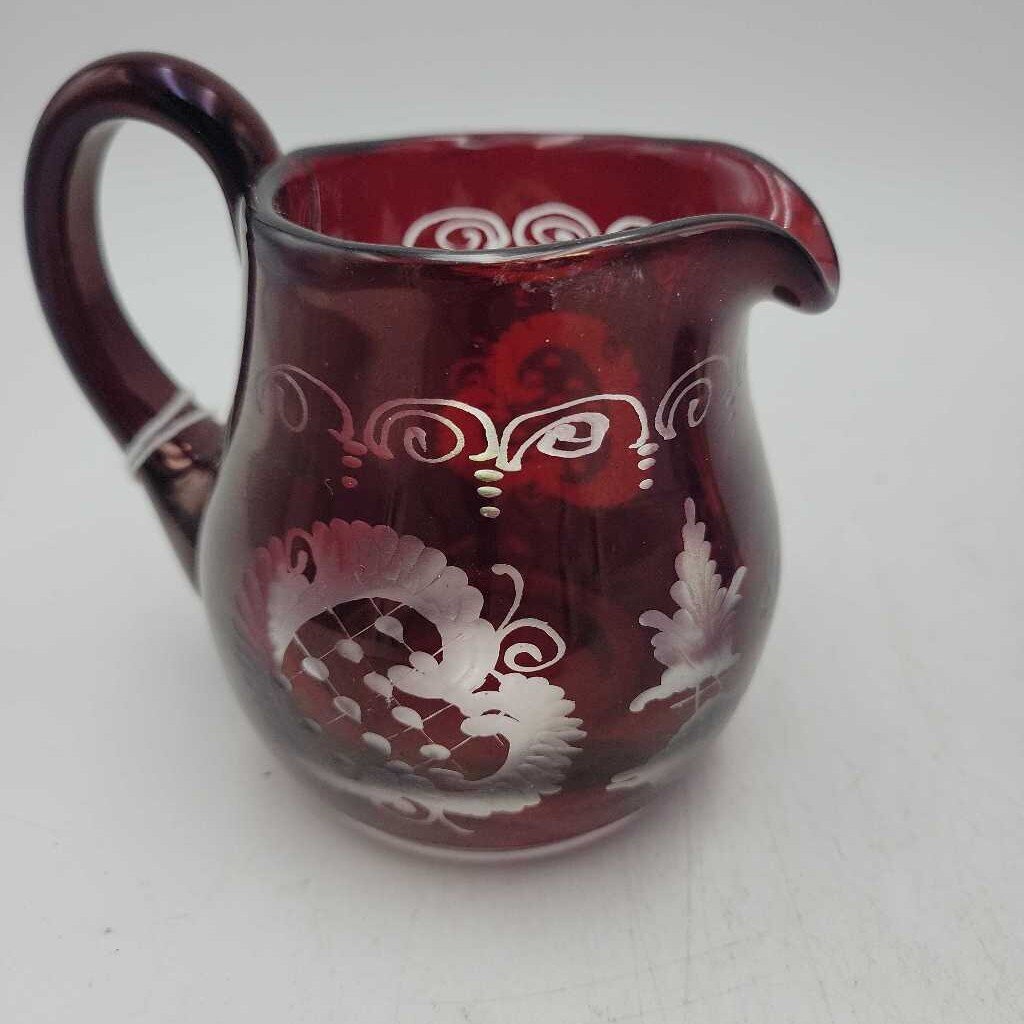 Glass pitcher Bohemian jug (DS) 3279