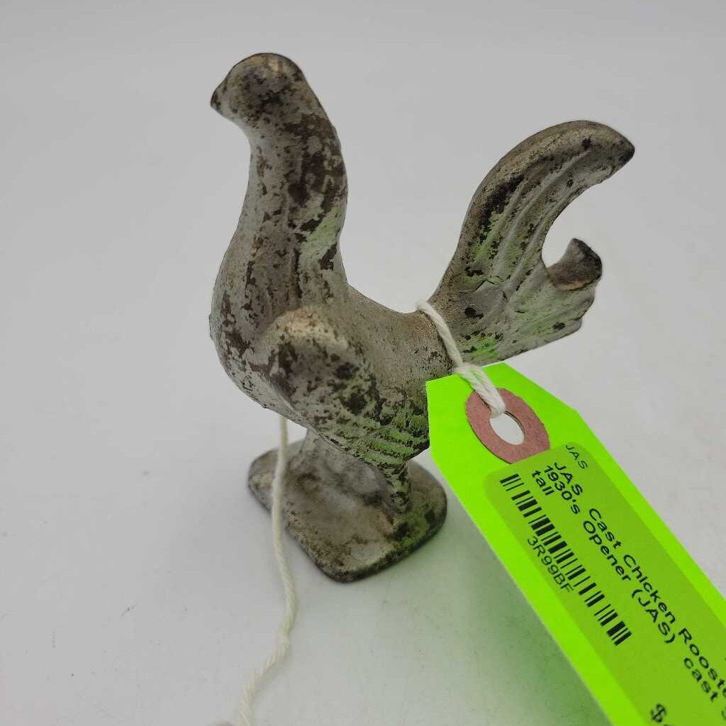 Cast Chicken Hen Rooster 1930's Opener (JAS)
