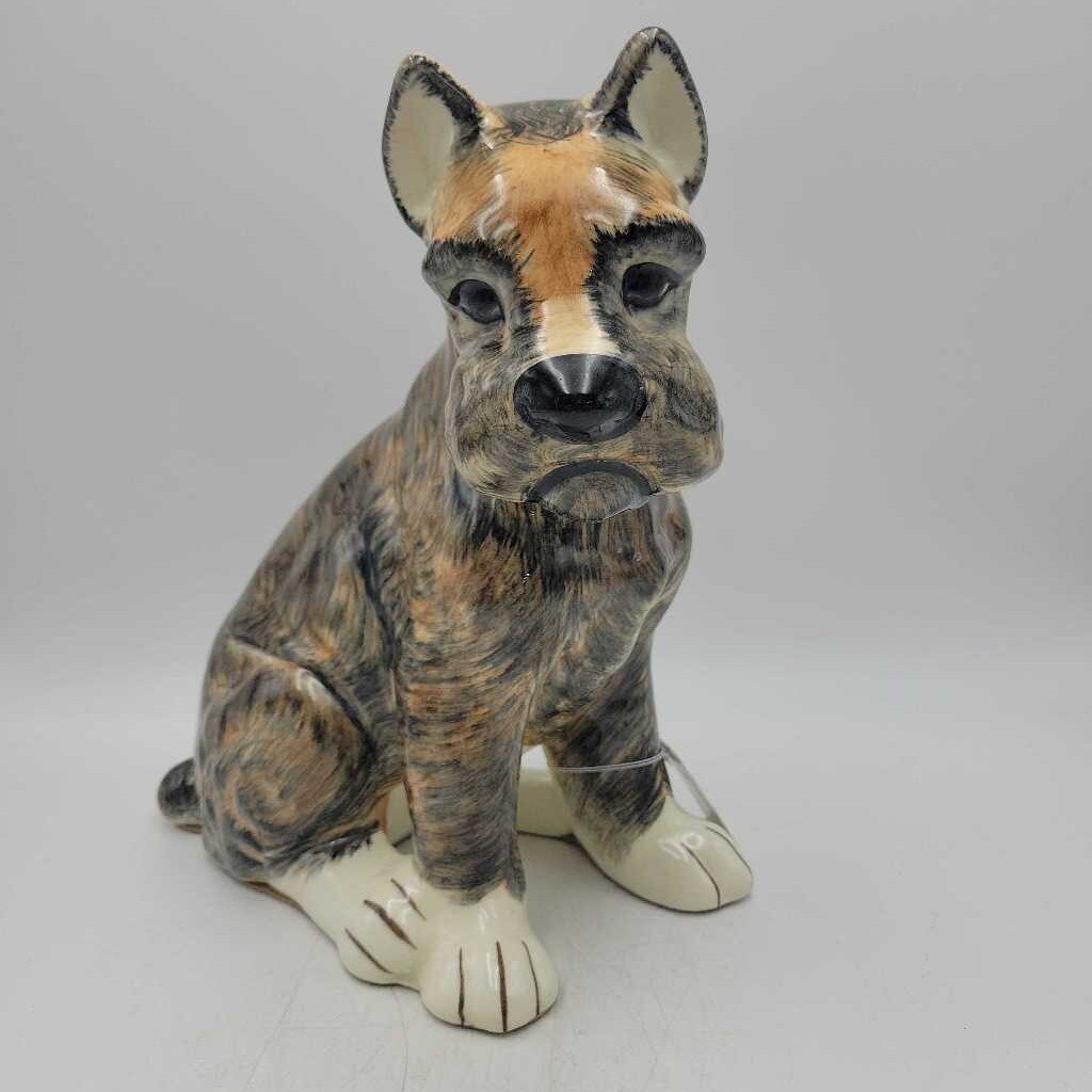 Ceramic Brindal Dog Figure (JL)