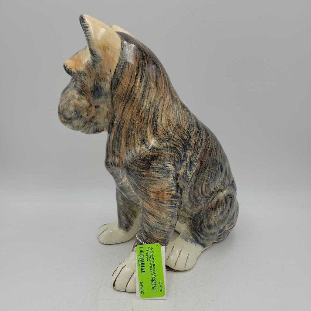 Ceramic Brindal Dog Figure (JL)