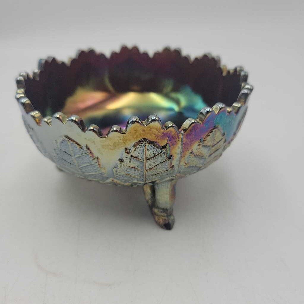 Antique Fenton Iridescent Foted Bowl (NS) #536