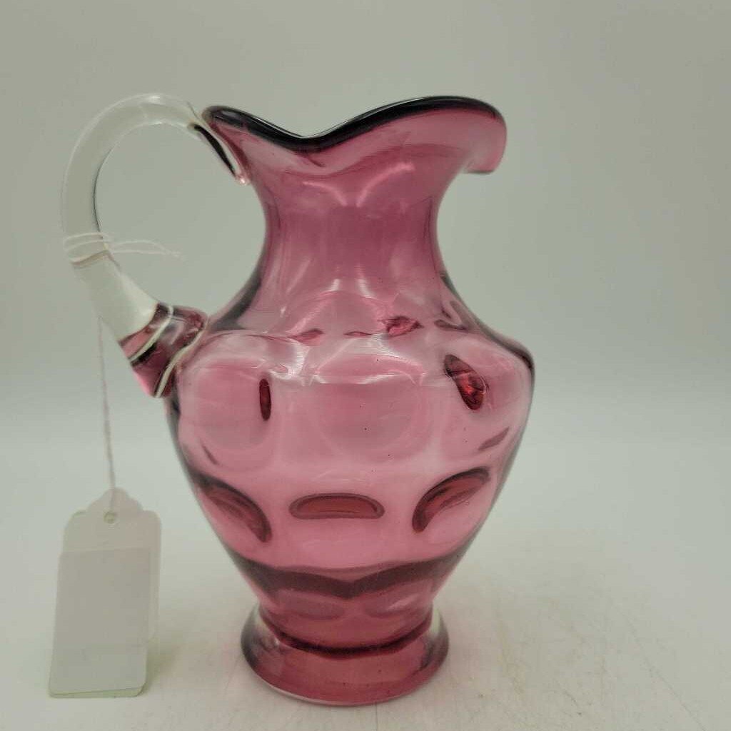 Cranberry Glass Thumb print Jug (DEB)